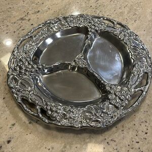 Arthur Court grape collection 3 section tray